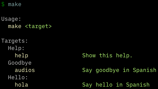 Makefile help